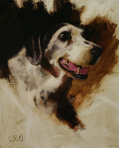 Oil painting of Molly which was done posthumously from the customer's own photographs.