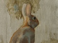 An oil painting of a rabbit
