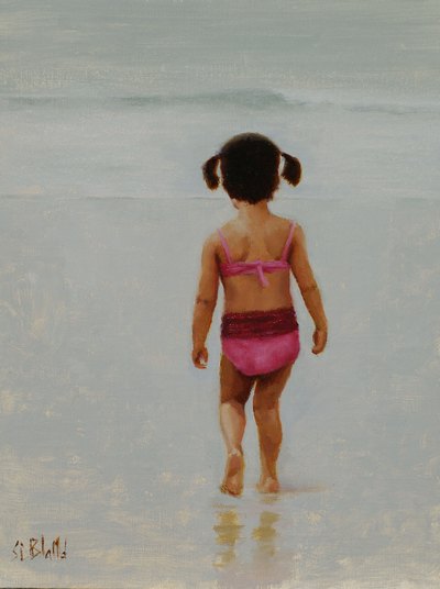 Oil painting of a child