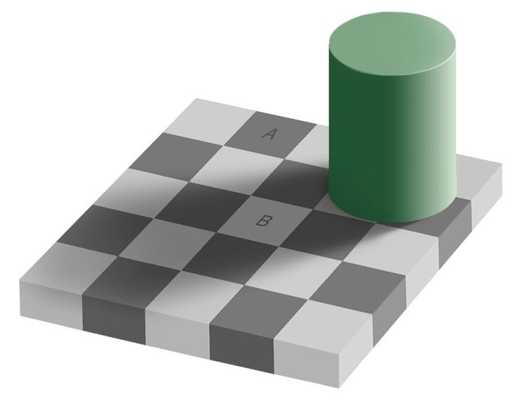 The illusion of values in shadow areas