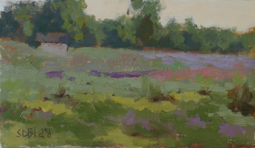 This plein air painting was done in an impressionistic style