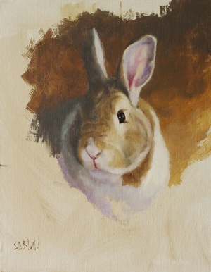 Painting of a bunny WIP