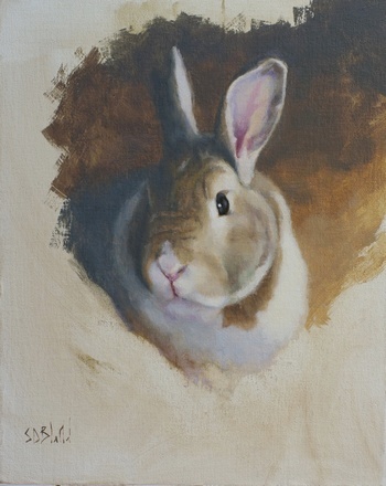 Painting of a bunny WIP