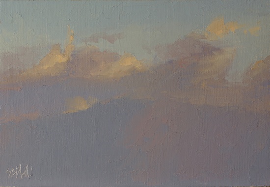 Ascent. 6x9, oil on linen panel. 2016