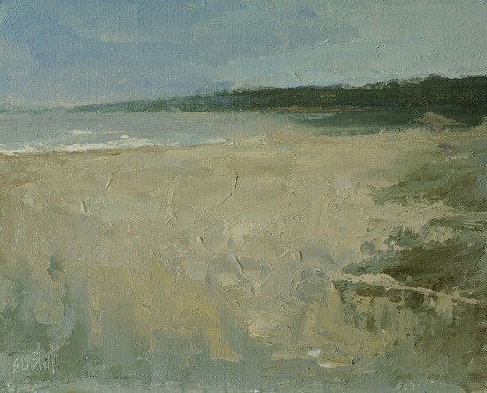 A plein air painting done at Carkeek Park