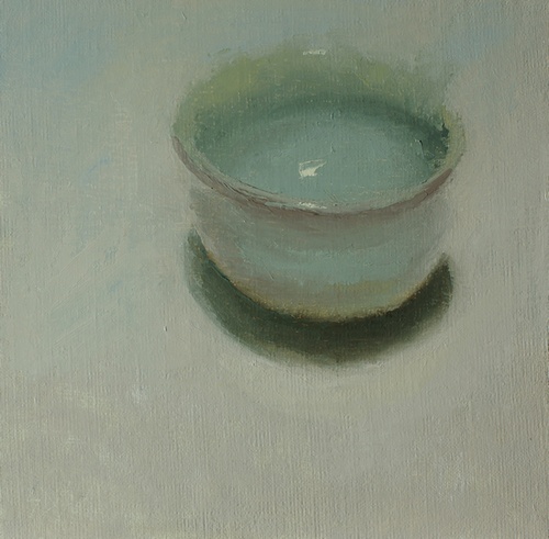 Japanese Tea Bowl. 8x8, oil on linen panel. 2016