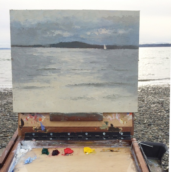 Plein air painting at Discovery Park