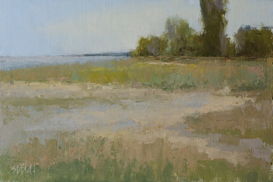 In the Dunes (plein air). 7x11, oil on linen panel. 2016