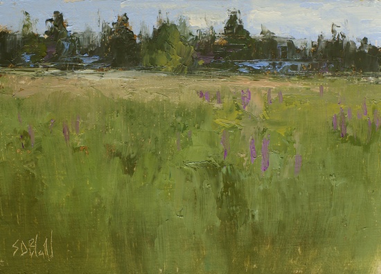 Lupin Meadow. 5x7, oil on linen panel. 2016