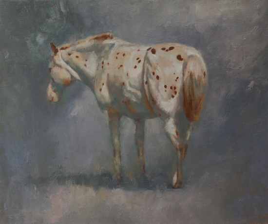 A painting of a horse