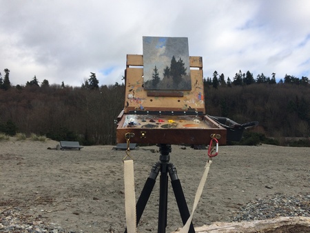 Plein air painting at Golden Gardens Park