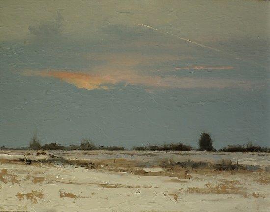 Winter Dawn. 11x14, oil on linen panel. 2016