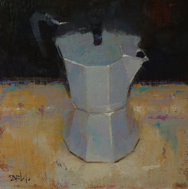 Still Life Painting of a Coffee Pot