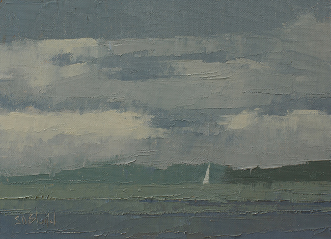 A painting of Puget Sound by artist Simon Bland