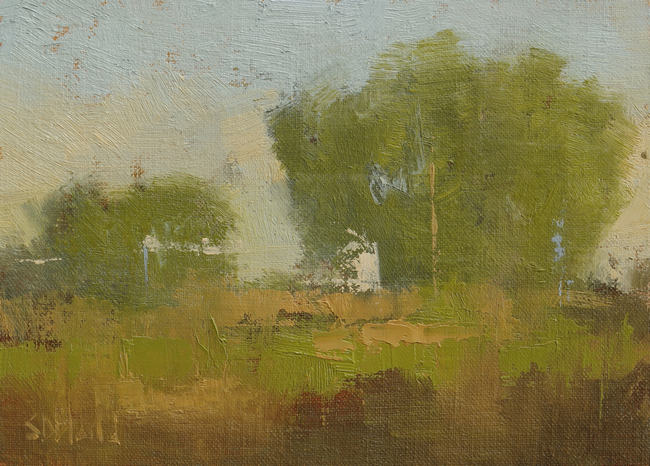 An abstract oil landscape.