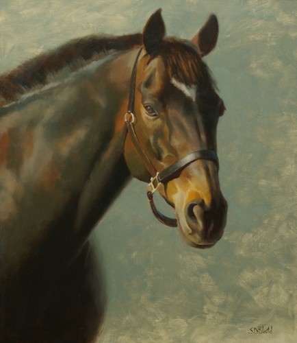 Oil painting of horse Patrick