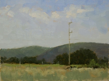 Plein Air Oil painting of East Lynn farm in Round Hill, VA