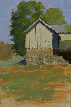 Painting by Simon Bland sold: Oil painting of Oakland Green Farm Lincoln, VA