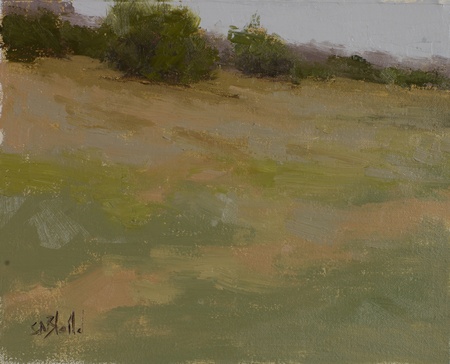 Oil painting sketch of Phillips Farm, Waterford, VA
