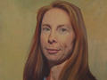 Oil portrait of a red haired woman